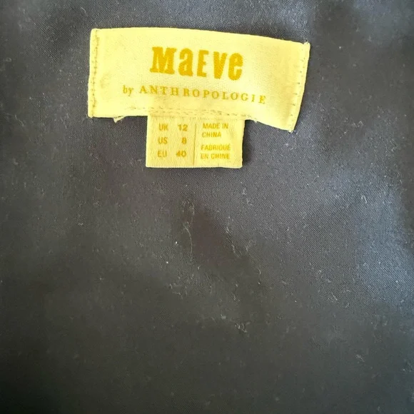 Maeve Navy Corduroy  Button-Front Tie-Waist Midi Dress - Picture 3 of 3